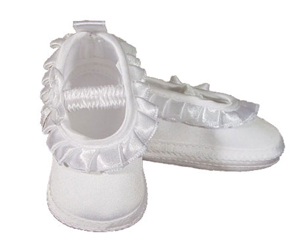 Baby Girls Satin Shoe with Pleated Ribbon - Little Things Mean a Lot