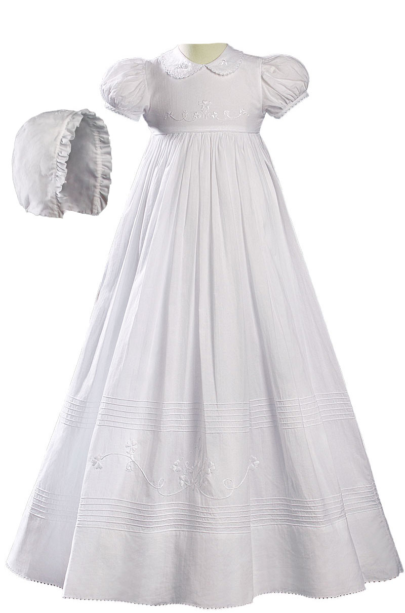 white baptism gown
