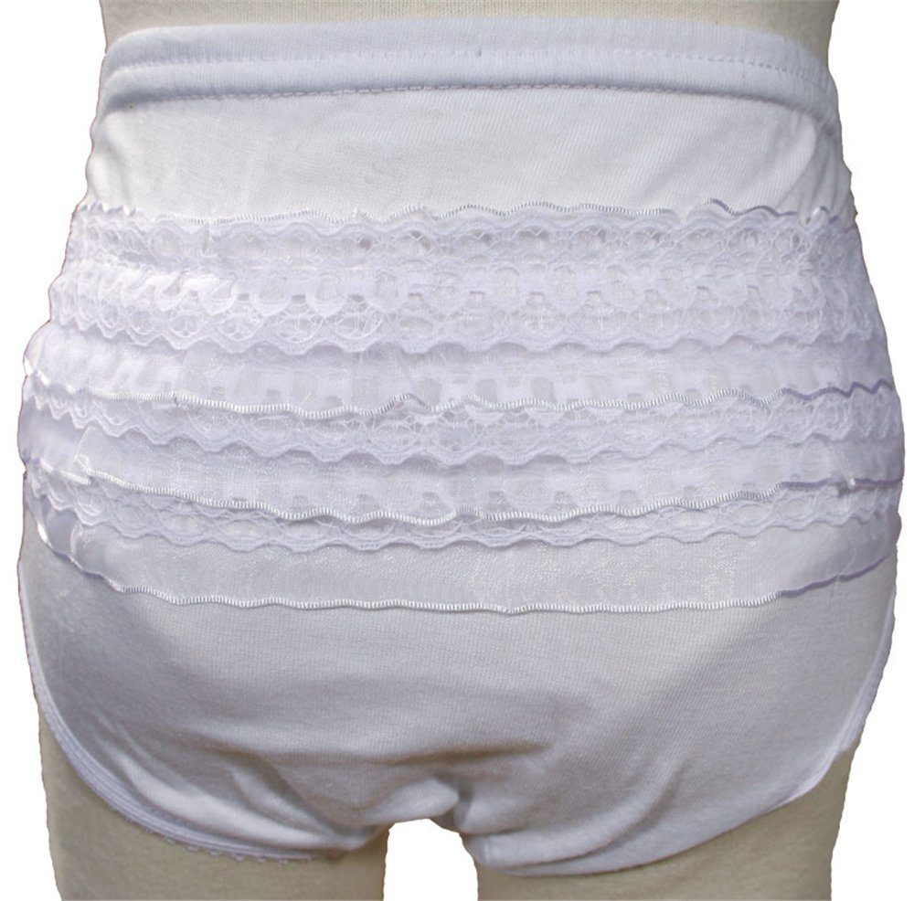 White Frilly Nappy Cover Briefs