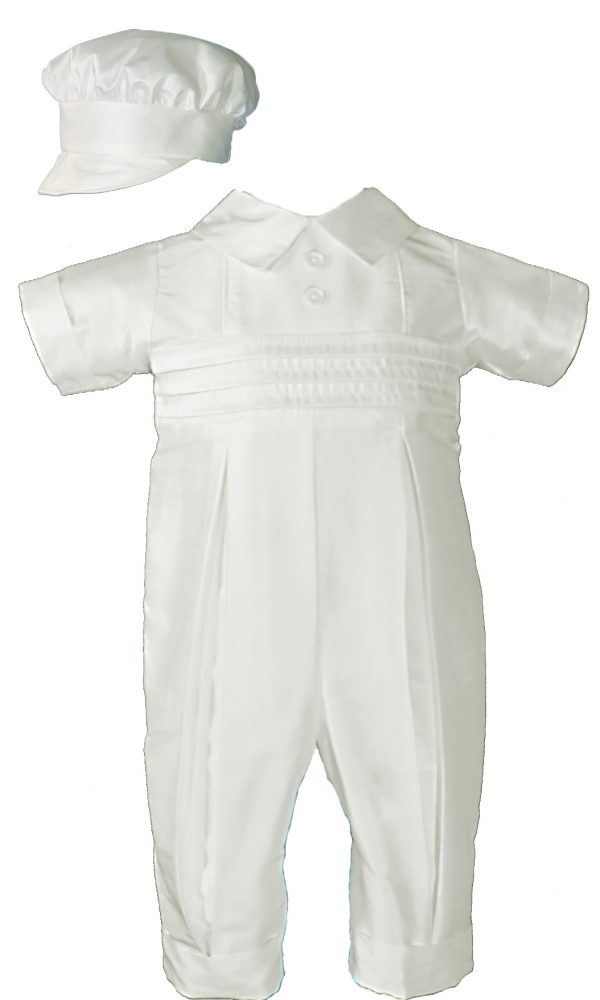 Unisex Baby Poly Cotton Button Up White Dress Shirt Bodysuit Romper with  Collar