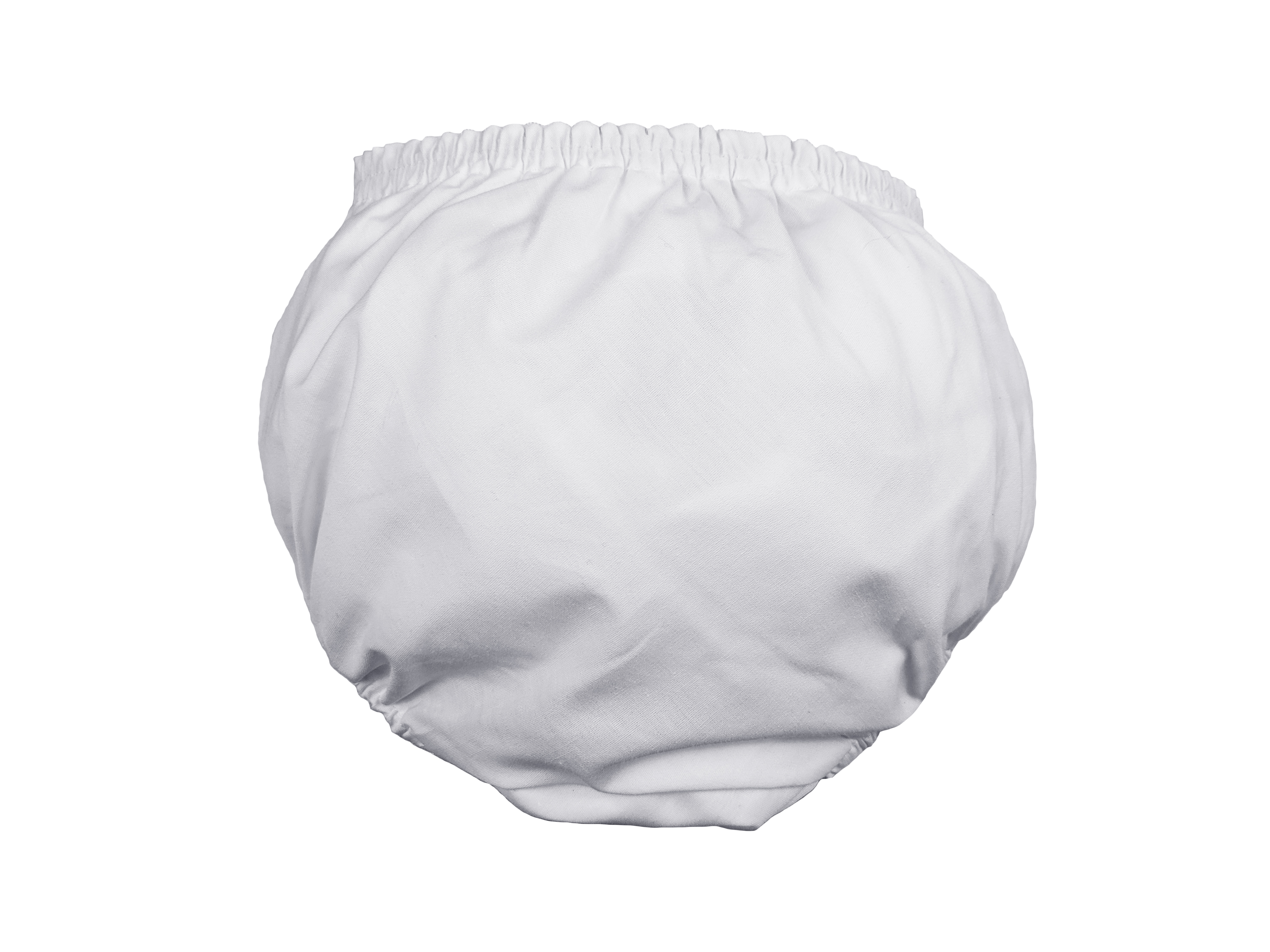 Baby Girls White Elastic Bloomer Diaper Cover - Little Things Mean