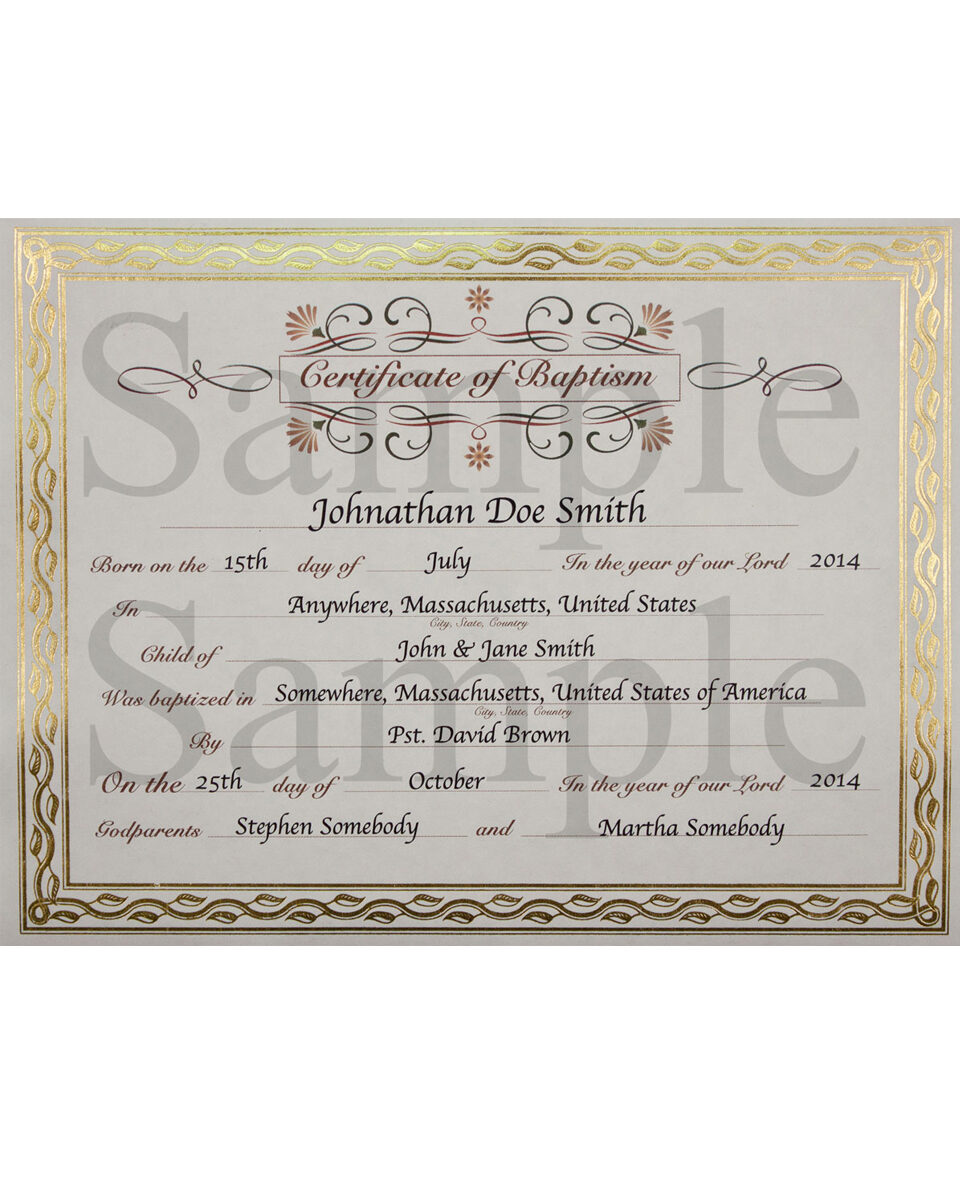 Border Parchment Specialty Certificates